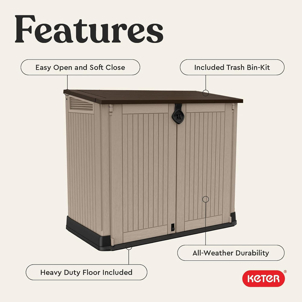 Keter Store-It-Out MIDI Outdoor Resin Storage Shed – Weather-Resistant Horizo...