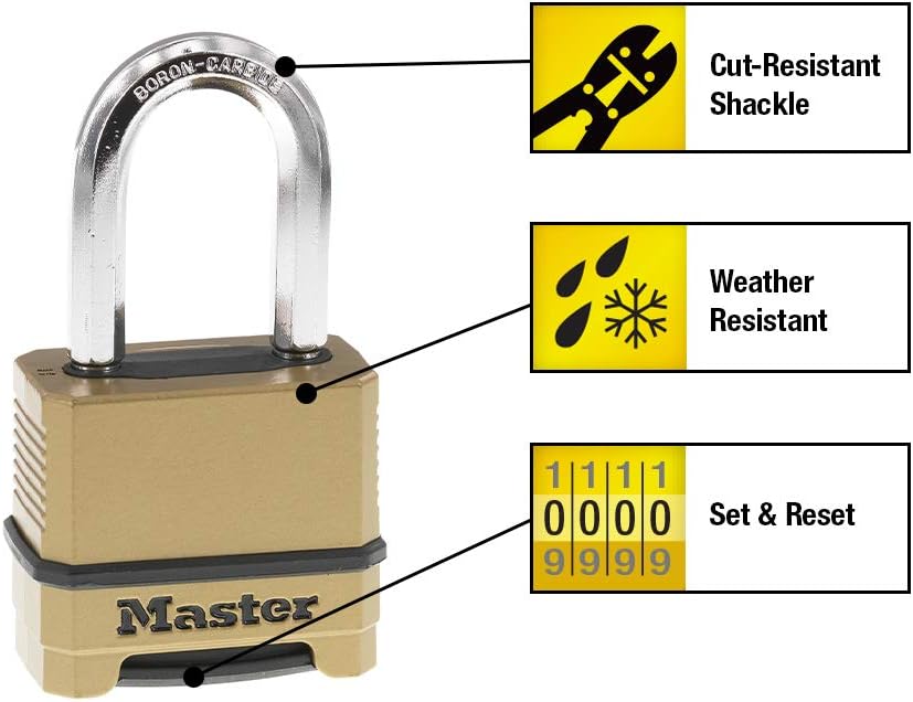 Master Lock Heavy Duty Weatherproof Padlocks Bundle | Master Lock ProSeries P...