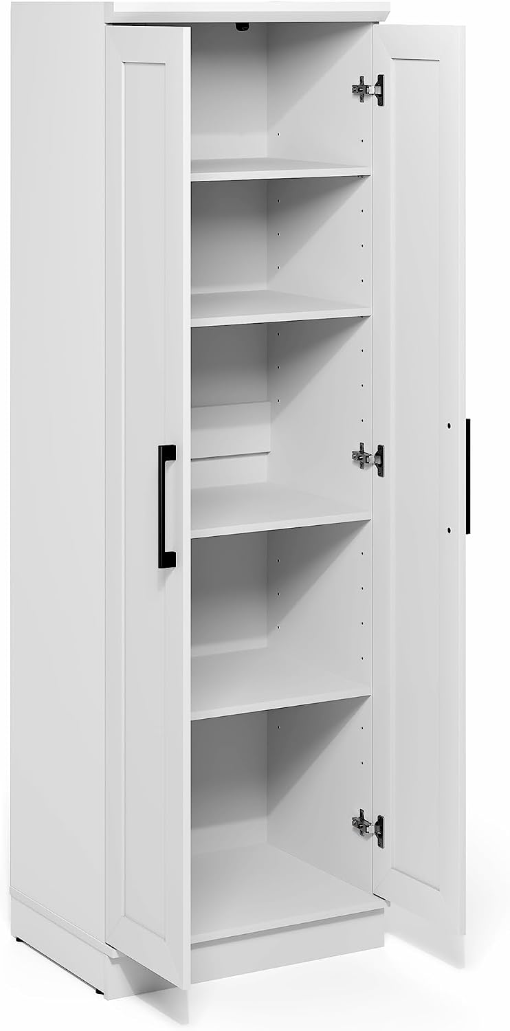 Furinno Robin Storage Cabinet, 5-Tier Pantry Cabinet with Adjustable Shelves,...