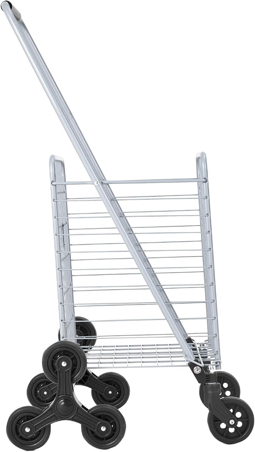 VEVOR Grocery Shopping Cart, 45L Stair Climbing Shopping Cart with 360° Rolli...
