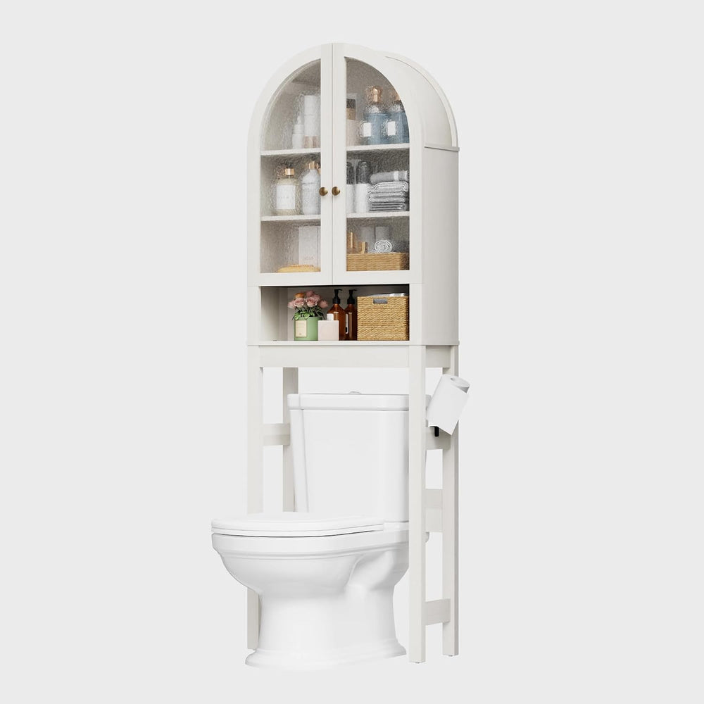 Over The Toilet Storage Cabinet, 23.7”W Modern Storage Cabinet Over Toilet wi...