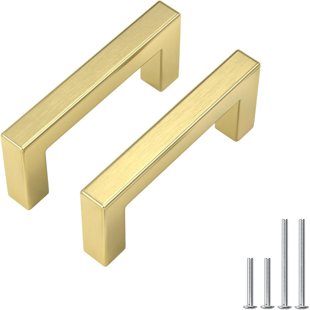 Goldenwarm 20 Pack 3" CC Brushed Gold Cabinet Pulls Gold Dresser Handles