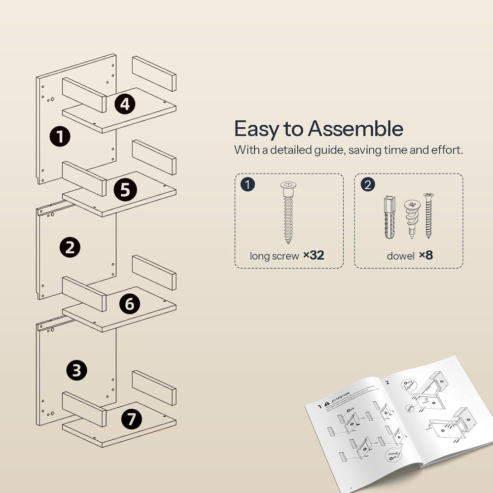 HOOBRO Floating Wall Shelves with LED Lights, Floating Shelf Wall Mounted