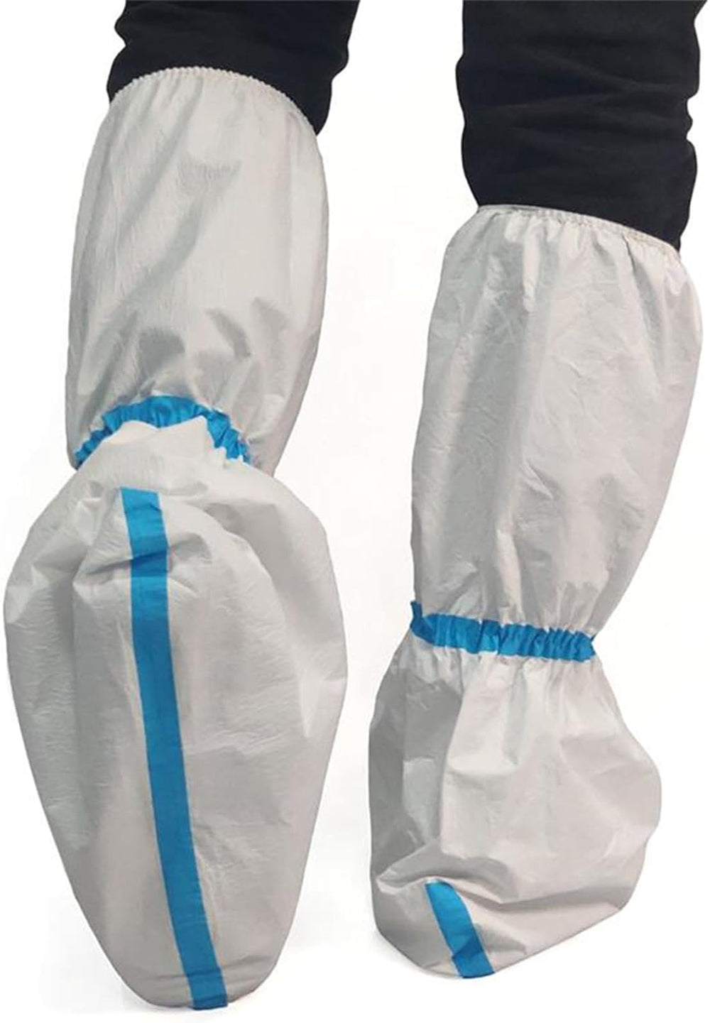 ZMDREAM Boot Covers 120 Pairs Knee High Non-Slip Waterproof 18in White