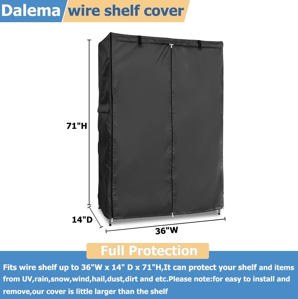 Wire Rack Covers,Heavy Duty 600D Dustproof Waterproof Storage Rack Covers for...