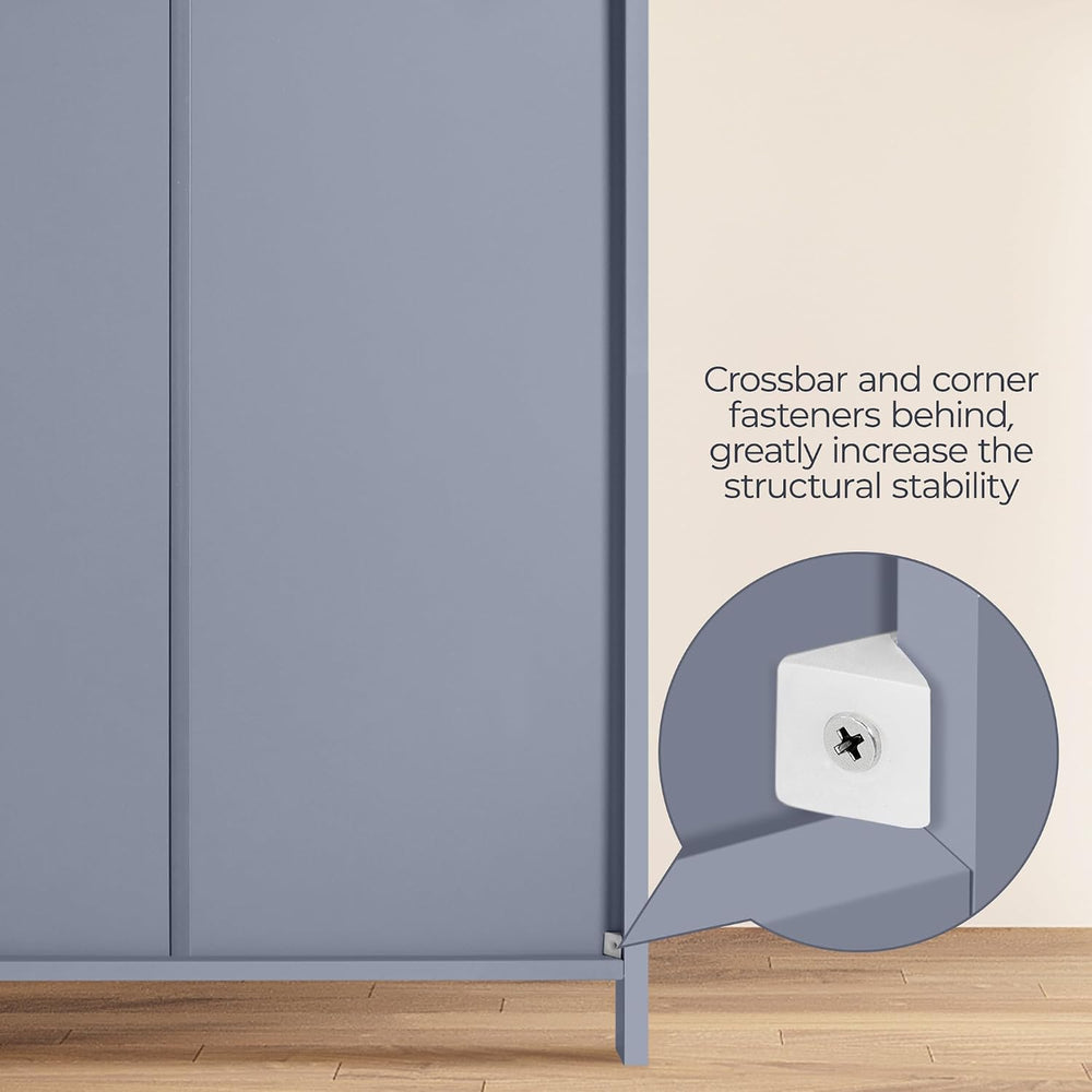 Yaheetech Small Bathroom Storage Cabinet for Towels with 2 Doors, Gray