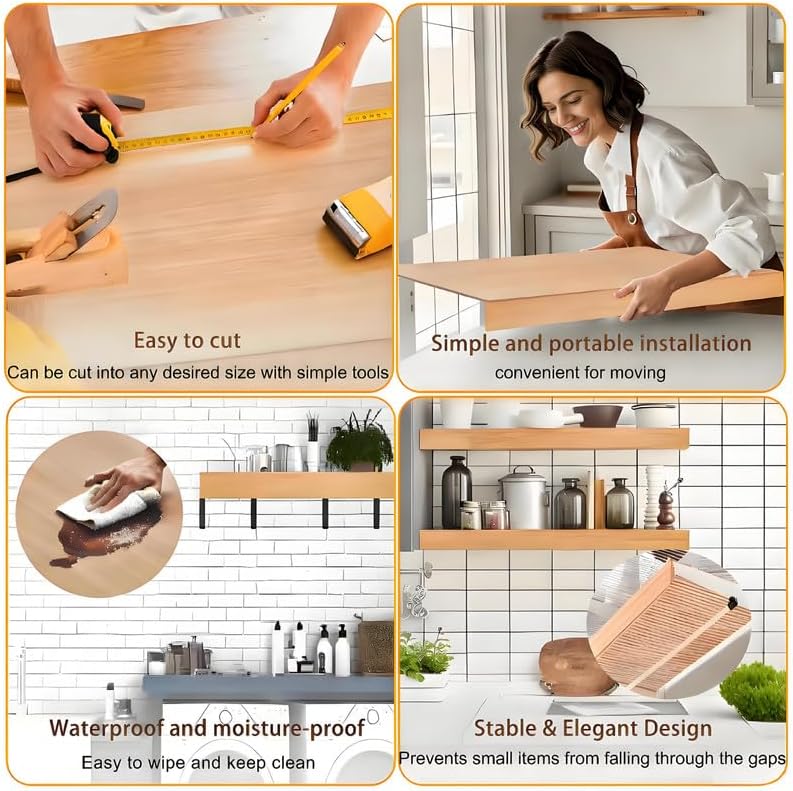 Wire Shelf Cover 4 Pcs, 45x12x3 in PVC Rack Covers for Wire Shelving Pantry a...