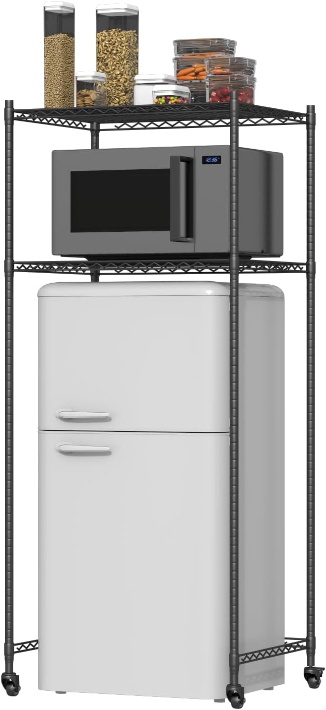 Over Mini Fridge Storage Rack, Height Adjustable, Flexible Storage