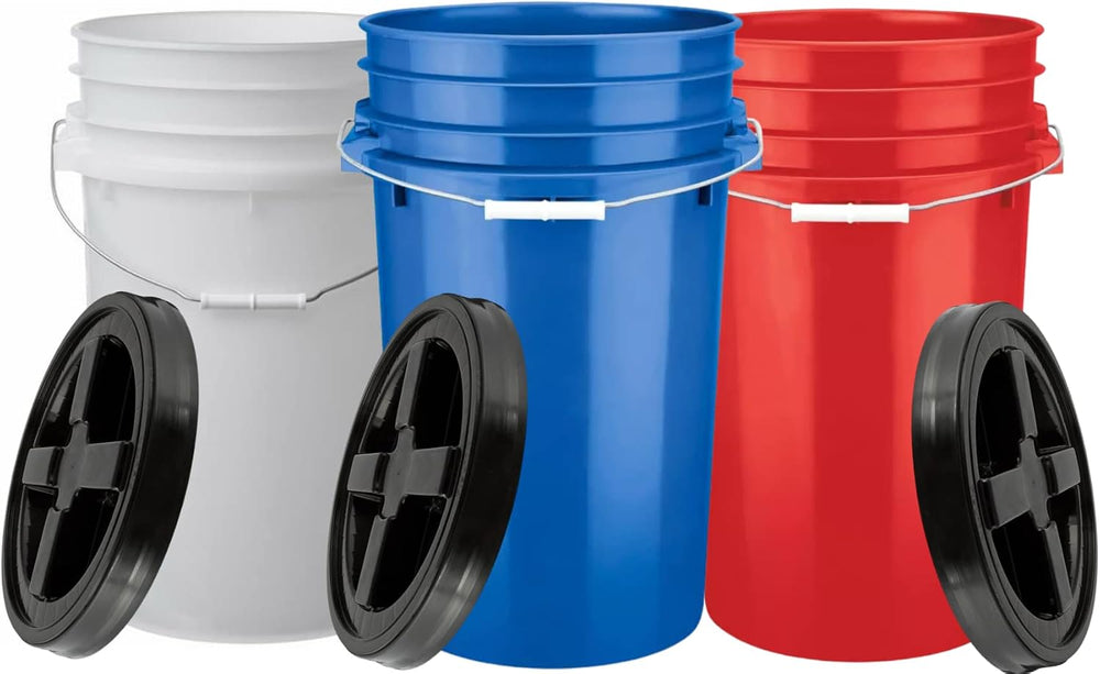 House Naturals 7 Gallon Food Grade Plastic Bucket with Airtight Screw on lid ...