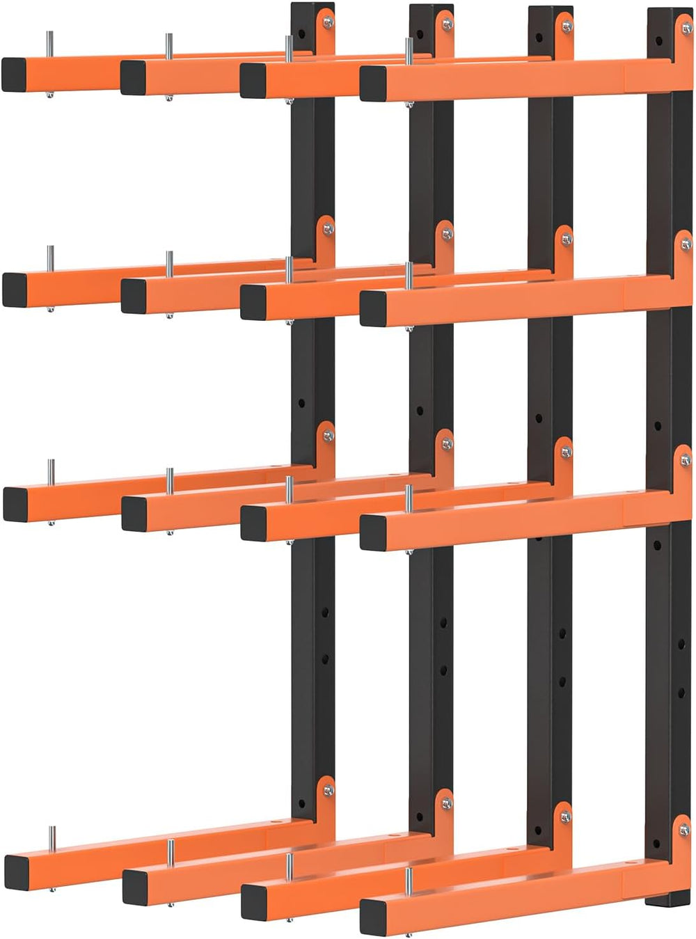 Lumber Storage Rack Wall Mount, Foldable 8-Level Wood Storage Rack