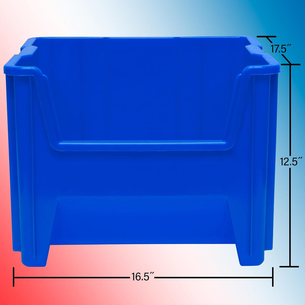 Akro-Mils 13018 Stak-N-Store Heavy Duty Stackable Open Front Plastic Storage ...