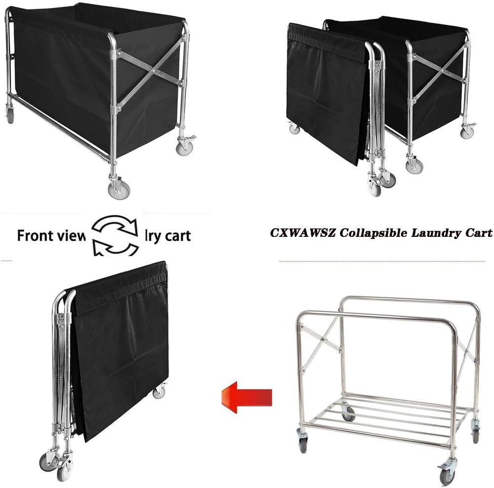 Industrial Collapsible Laundry Cart with Wheel 12 Bushel (400l)