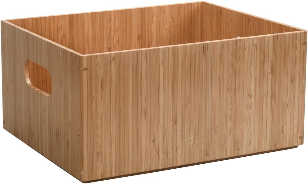 MobileVision Bamboo Bathroom Bin Organizer for Toiletries, Make Up & Cosm...