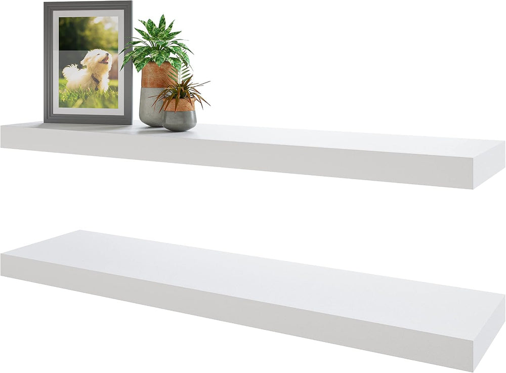BAMEOS Floating Shelves, 31W x 8D Wall Mounted Display Shelves with Invisible...