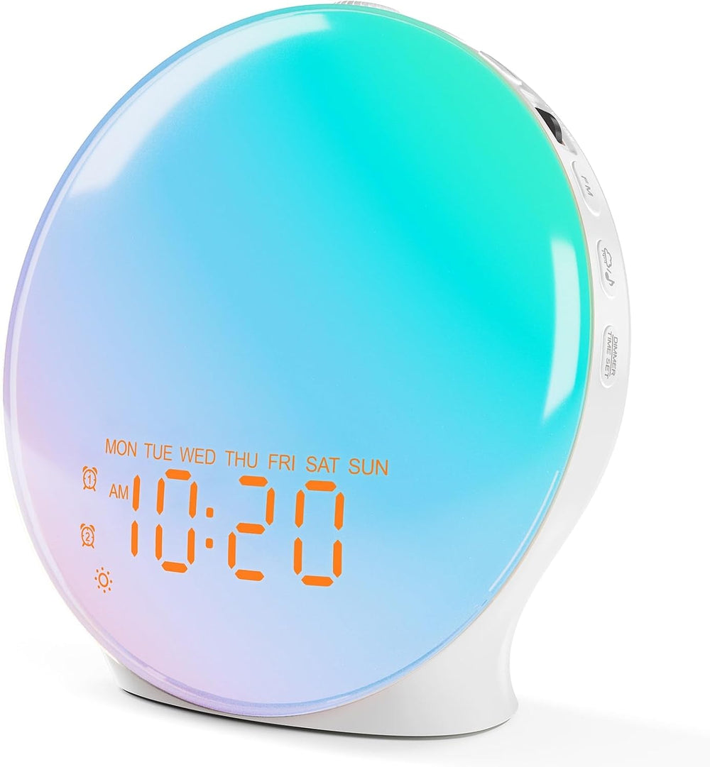 JALL Full Screen Dimmer Sunrise Alarm Clocks for Bedrooms, Wake Up Light with...
