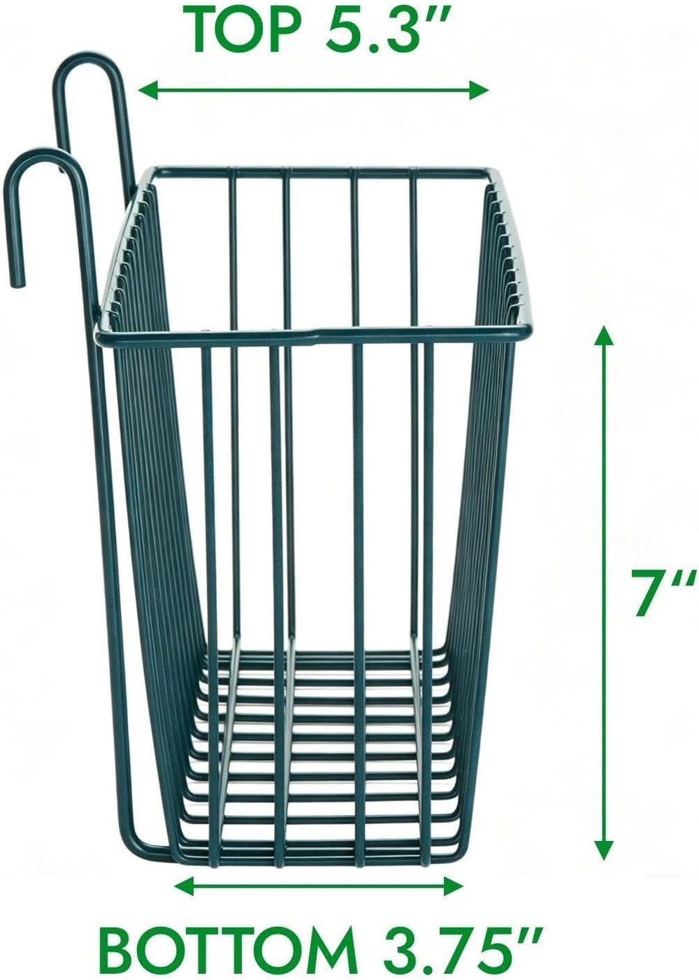 APLSS 2-Pack Green Epoxy Hanging Basket to Use With Shelf Units,13.5" Wi...