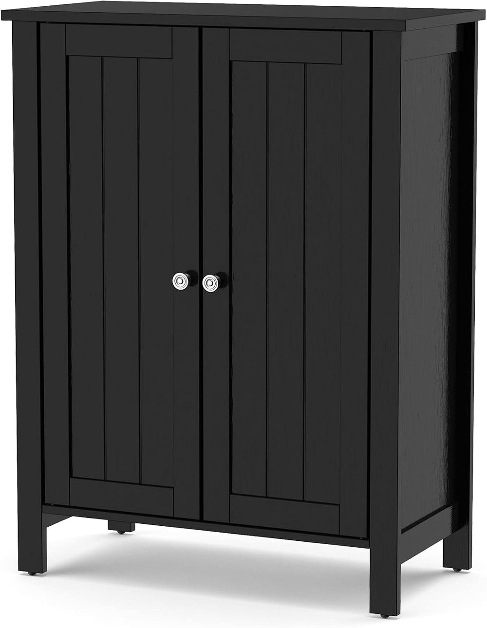 Tangkula Bathroom Floor Cabinet, with Double Door & Adjustable Shelf, 3 T...
