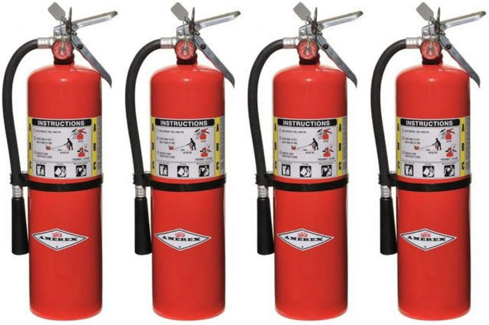 Amerex B456 Wall Mount ABC Dry 10 lb. Fire Extinguisher - Set of 4