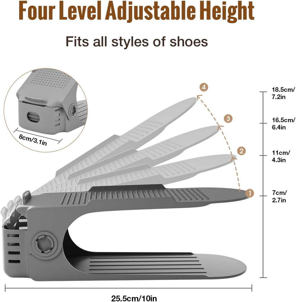 Neprock Shoe Slots Organizer for Closet, Shoe Storage Organizer Shoe Slots Or...