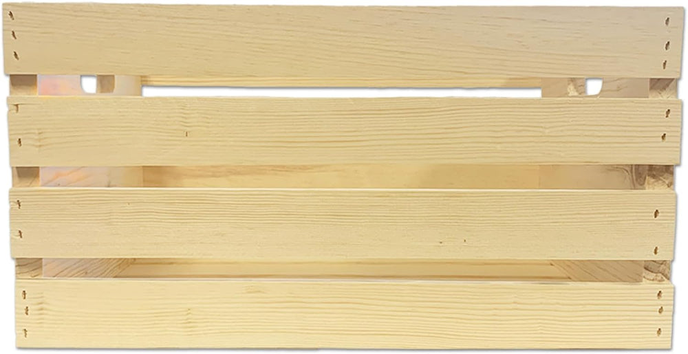 Wilson Large Wooden Pine Crate for Storage and Decoration at Home, Office, Ki...