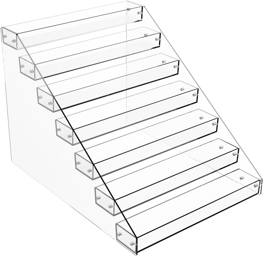 Tiered Spice Rack Acrylic, 7 Tier Clear Spice Rack Organizer for Cabinet, Ver...