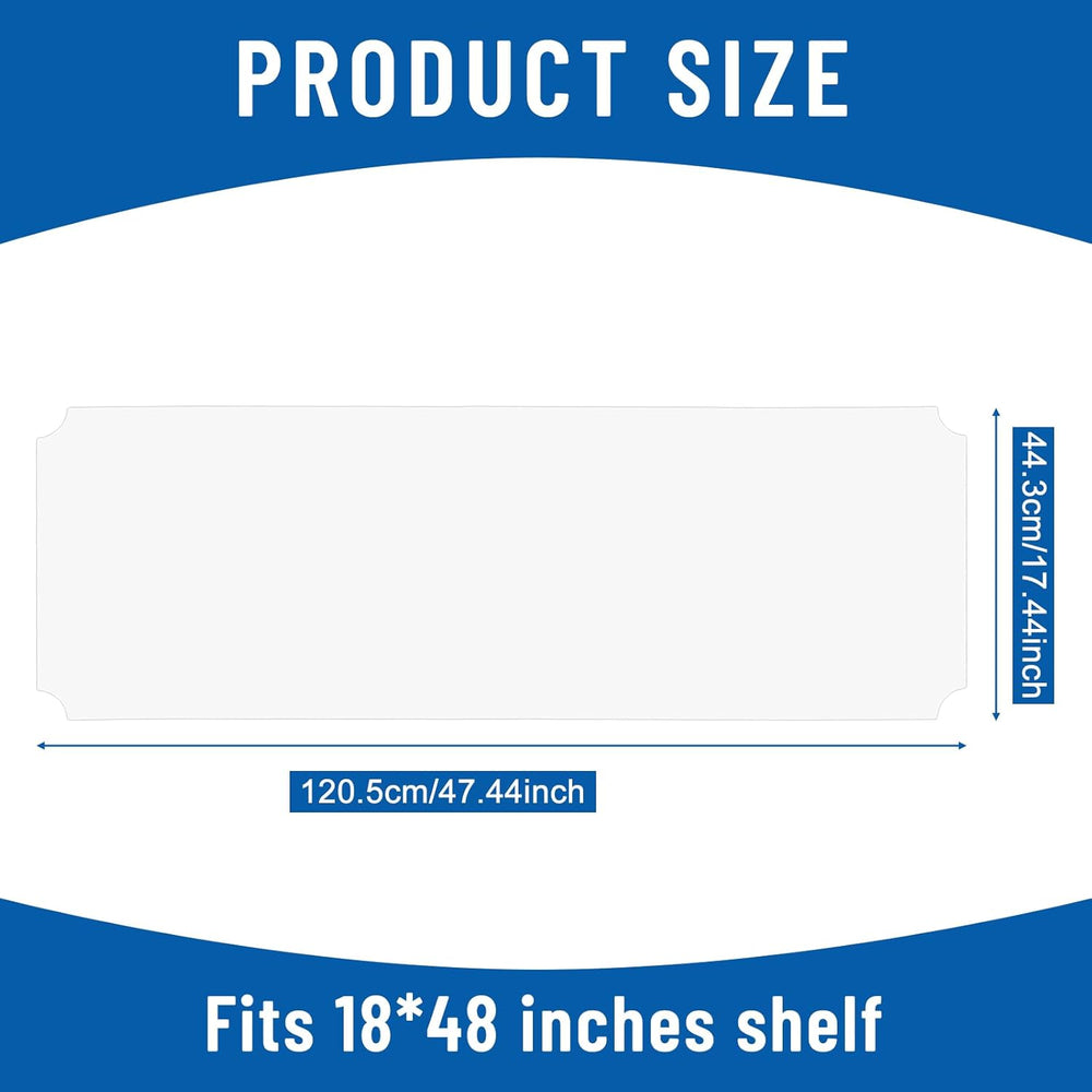 Frienda Wire Shelf Liners,18 x 48 Inch,Clear,Set of 6