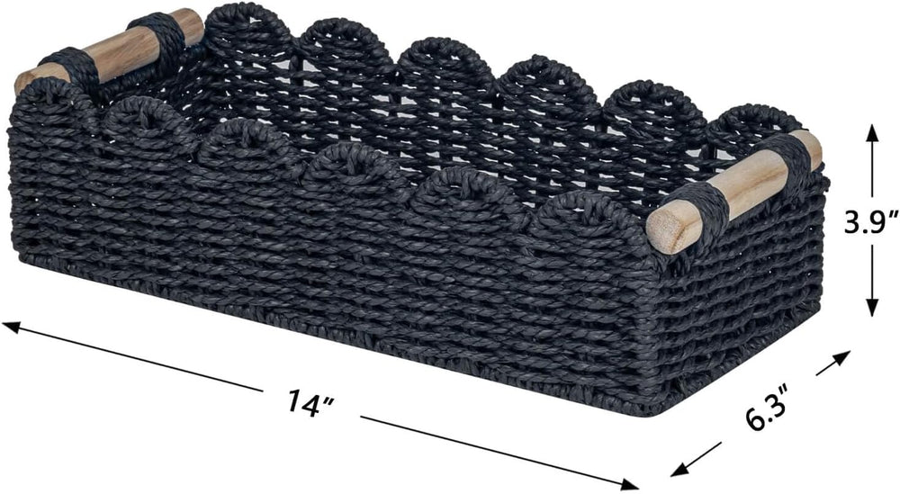 CubesLand Bathroom Basket Organizer, Toilet Tank Paper Storage Baskets 2PK