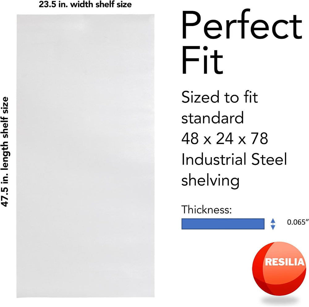 RESILIA Industrial Shelf Liner Set for Wire Shelving – 5 Pack, 24” x 48” Heav...