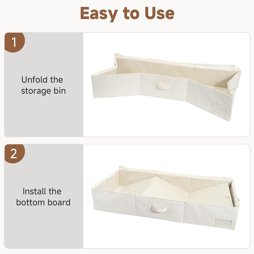 StorageWorks 7 Inch Low Profile Under Bed Storage Containers with Clear Lid