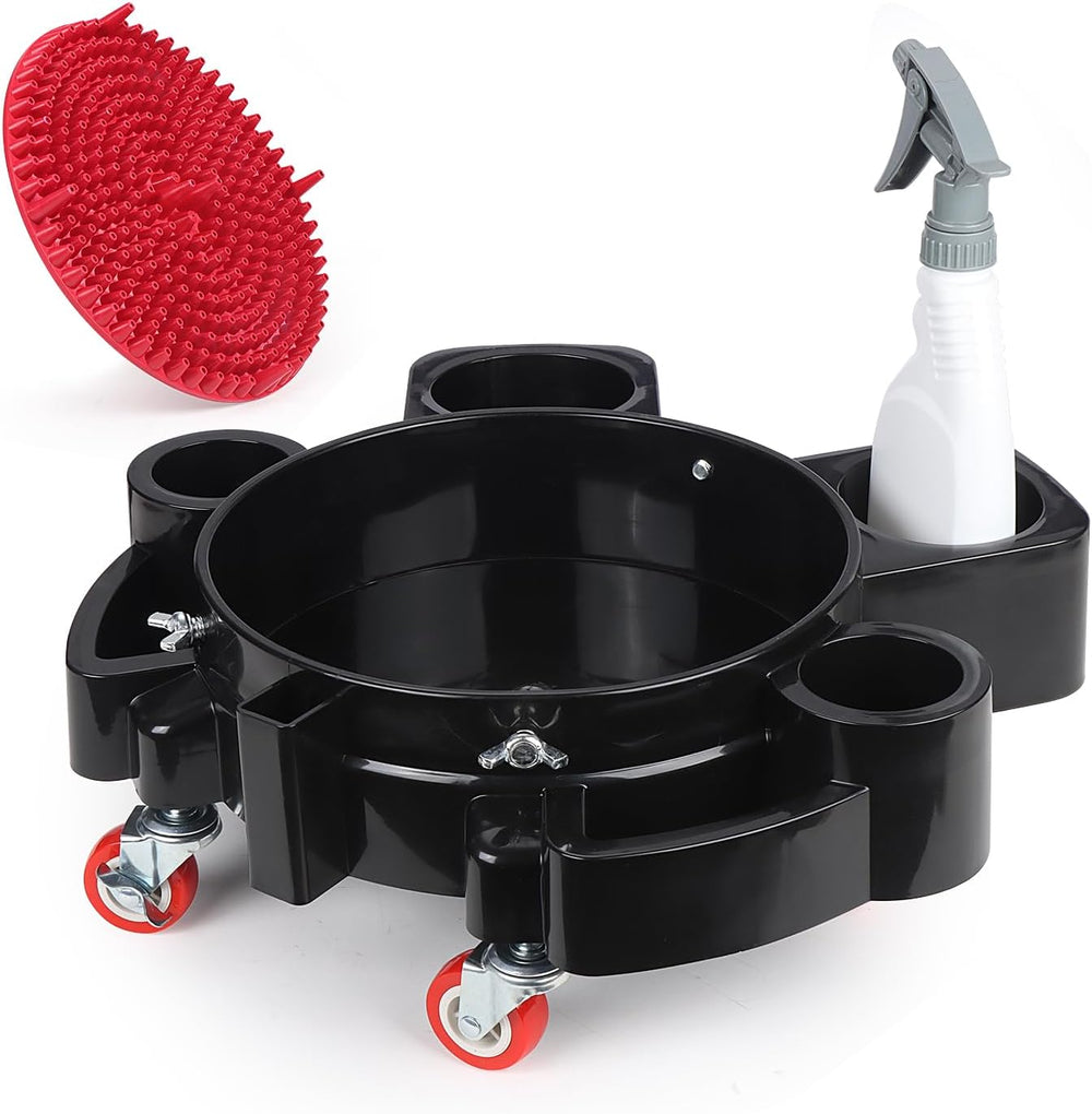 LCGP Bucket Dolly 5 Gallon Car Wash Professional Cleaning Bucket with Heavy D...