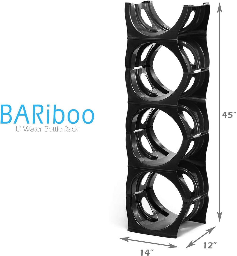 Bariboo Stackable Water Bottle Storage Rack Best Water Jugs 5 Gallon Organize...
