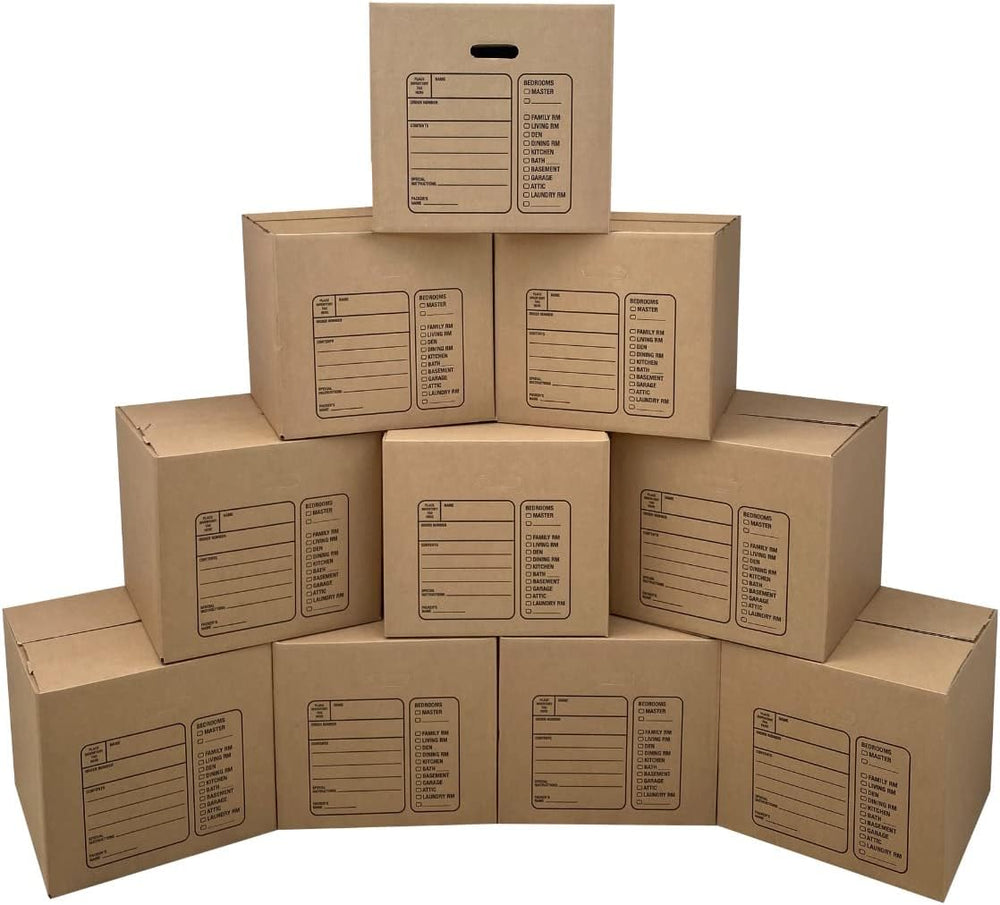 Premium Medium Moving Boxes, 18x18x16",Cardboard Box, (Pack of 10), For ...