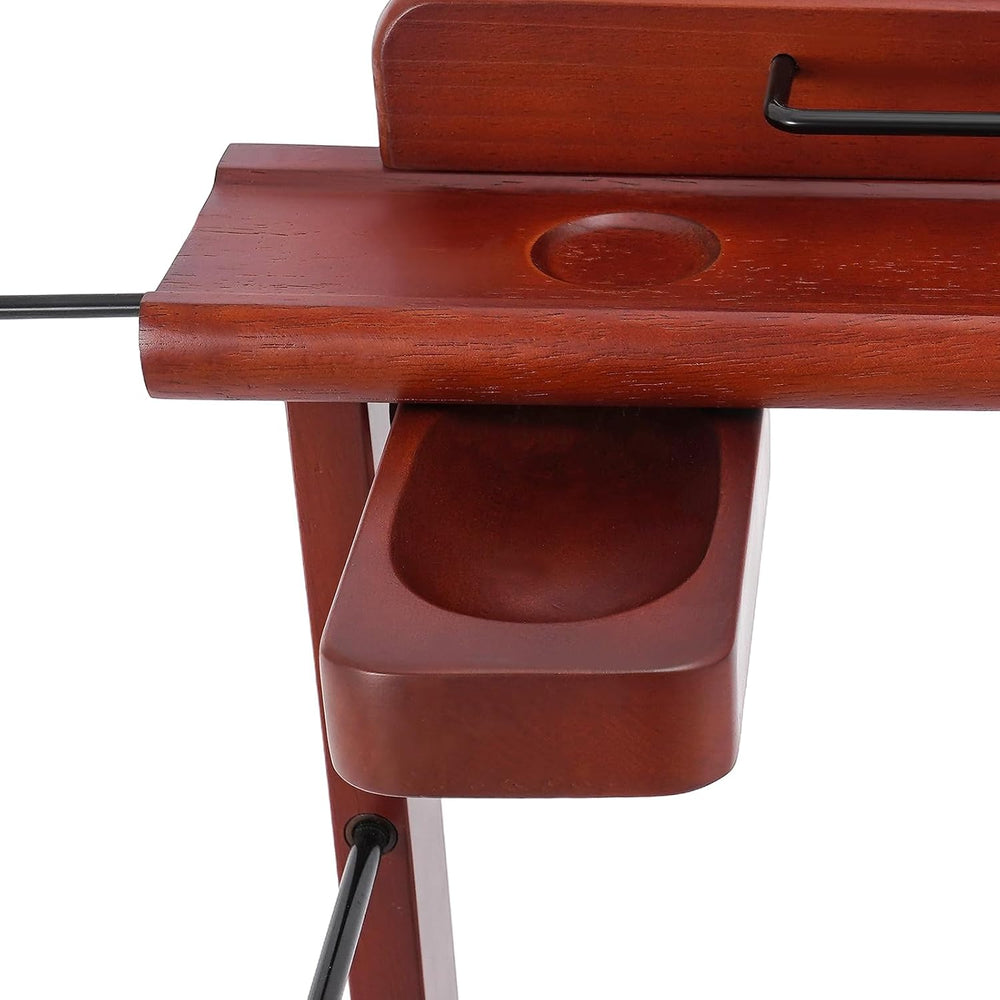 Valet Stand with Wheels and Top Tray, Wood Mens Suit Valet Stand with Shoe Sh...