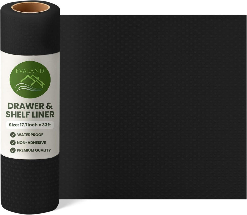 EVALAND Shelf Liner Cabinet Liner Non-Adhesive Drawer Liner 17.7 in x 33 FT
