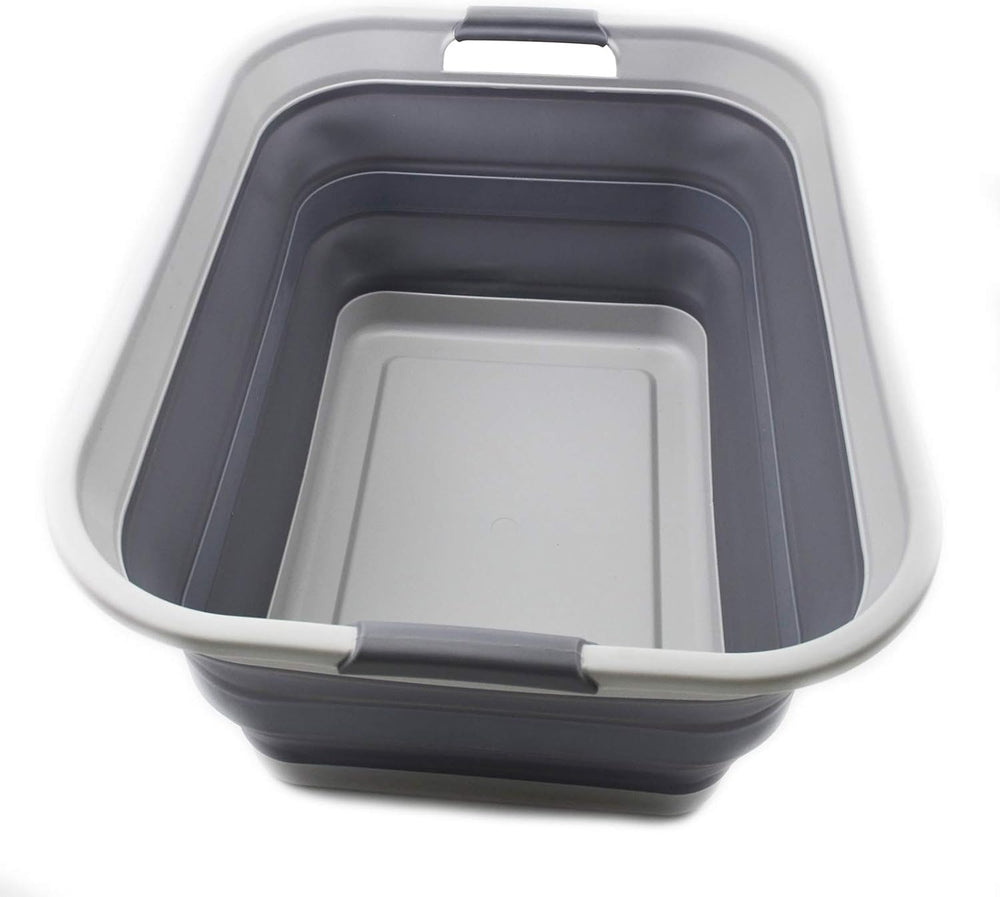 SAMMART 42L(11 gallon) Collapsible Plastic Laundry Basket-Foldable Pop Up Sto...