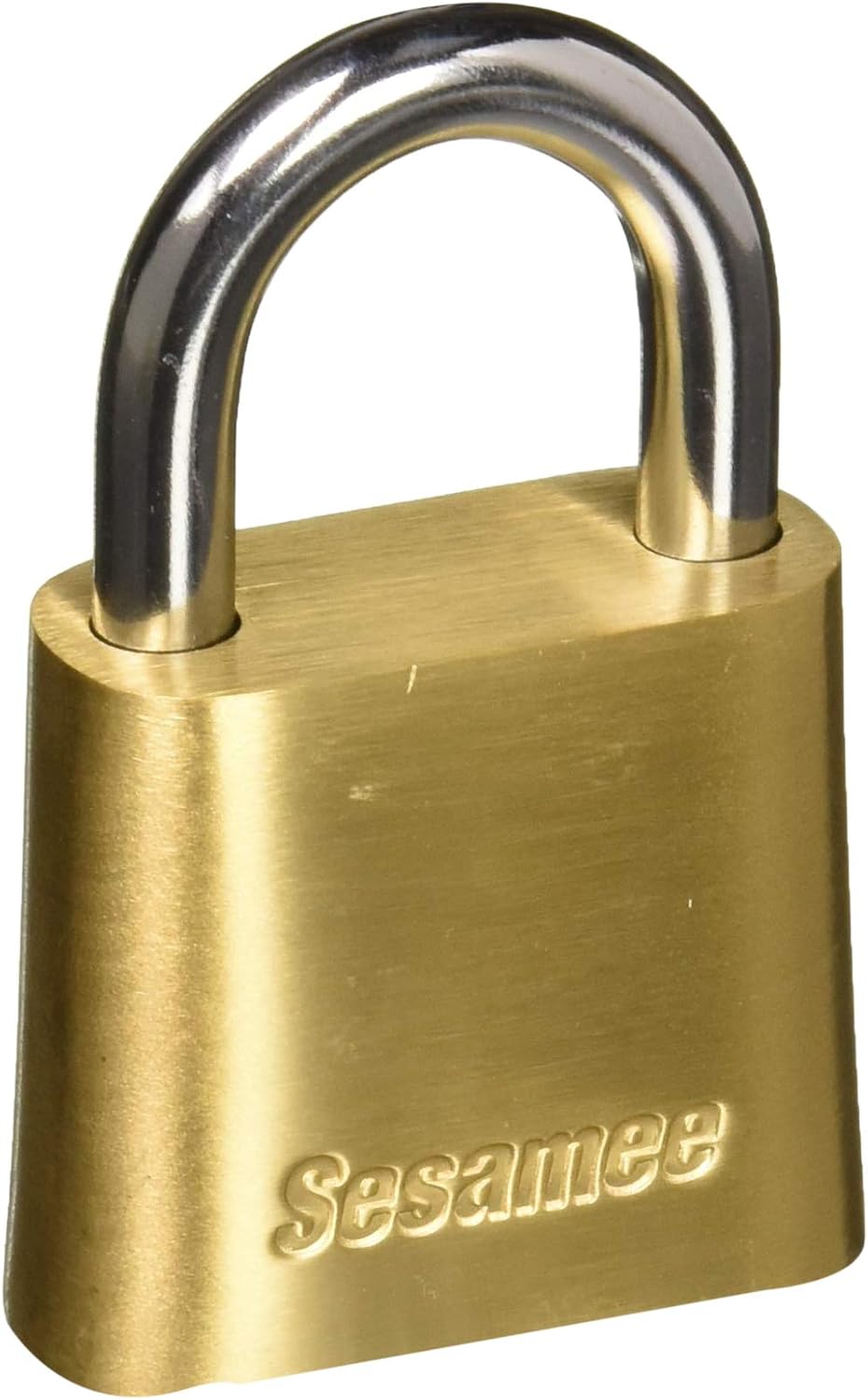 436 4-Dial Bottom Resettable Combination Brass Padlock with 1-Inch Hardened S...