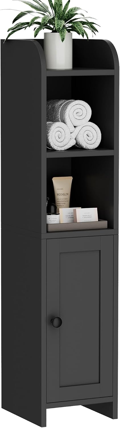 Homhedy Small Bathroom Storage Cabinet, Narrow Toilet Paper Cabinet