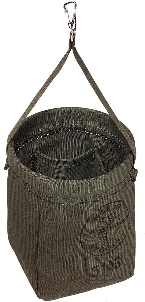 Klein Tools 51A Tool Pouch, Utility Pouch for Carrying Nuts and Bolts, with I...
