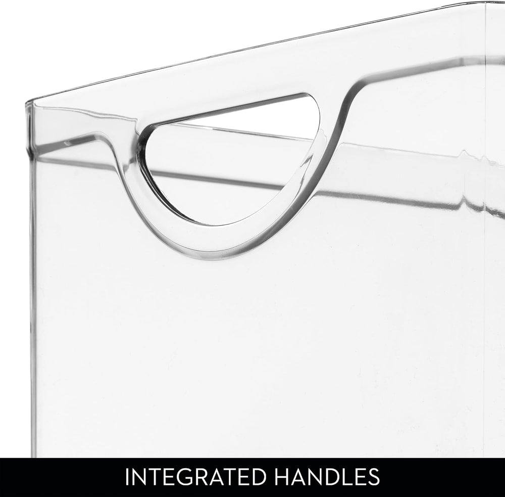iDesign Plastic Stackable Kitchen Cabinet Storage Bin with Handles - Clear Pa...