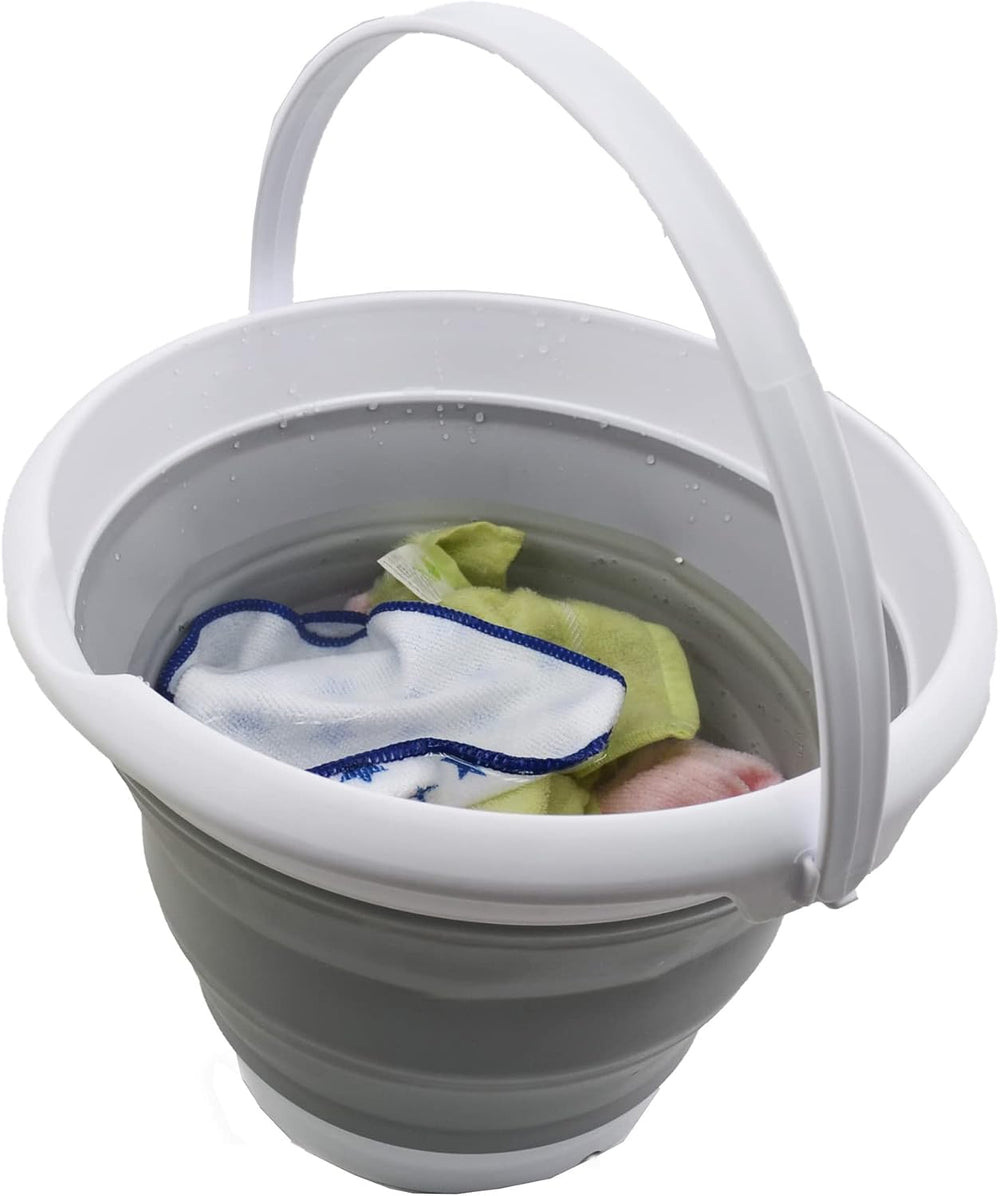SAMMART 8.5L (2.2 Gallon) Collapsible Plastic Bucket - Foldable Round Tub - P...