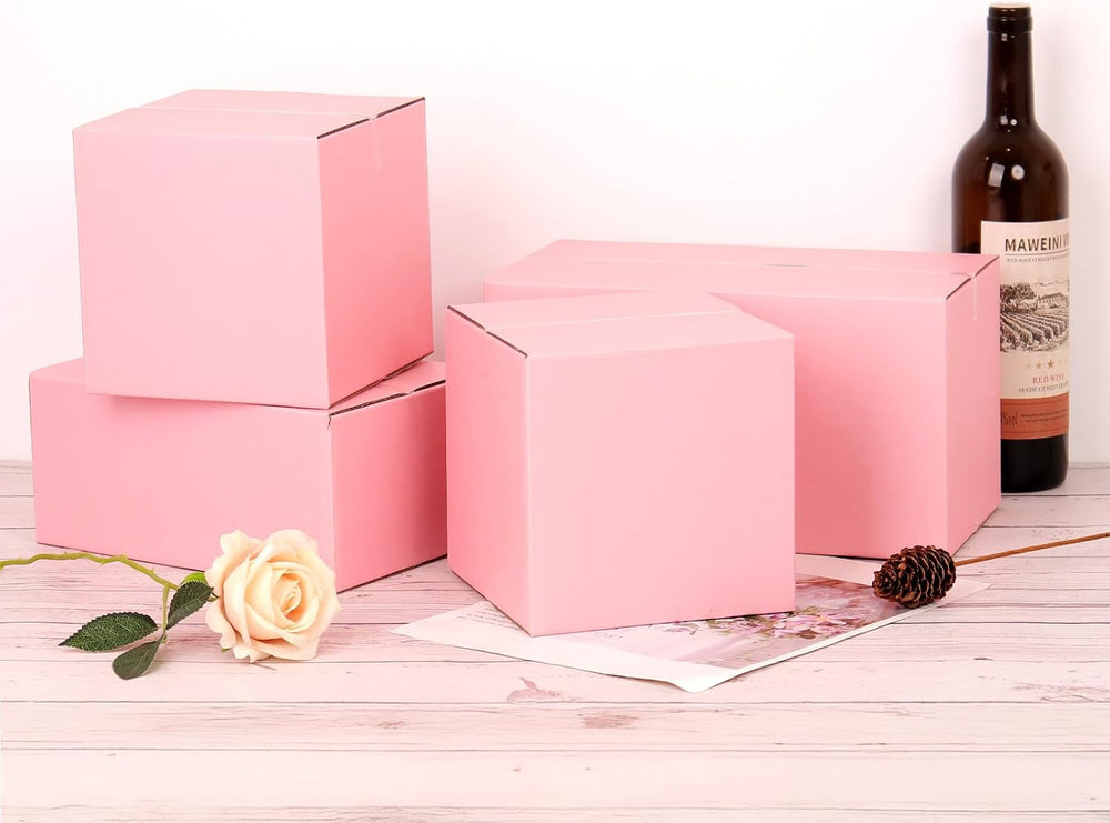 30 Pack 11x6x6 Shipping Boxes Medium, Pink Cardboard Boxes for Packaging Smal...