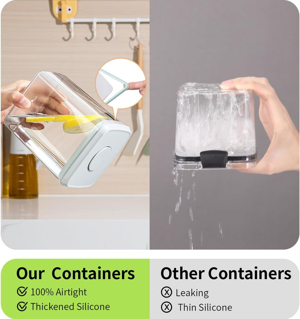 Pop Food Storage Containers Set, 6Pcs Airtight Containers with Lids for Kitch...