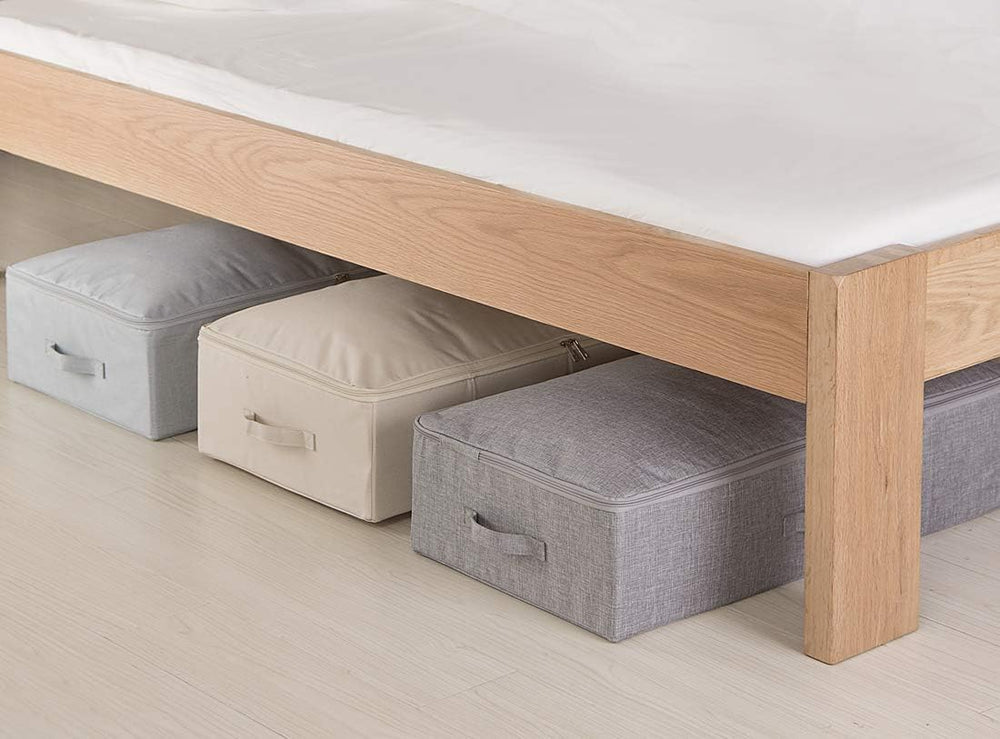 3Pcs 27.5x15.7x7" Collapsible Sturdy Under Bed Storage Bins, Closet Shelves