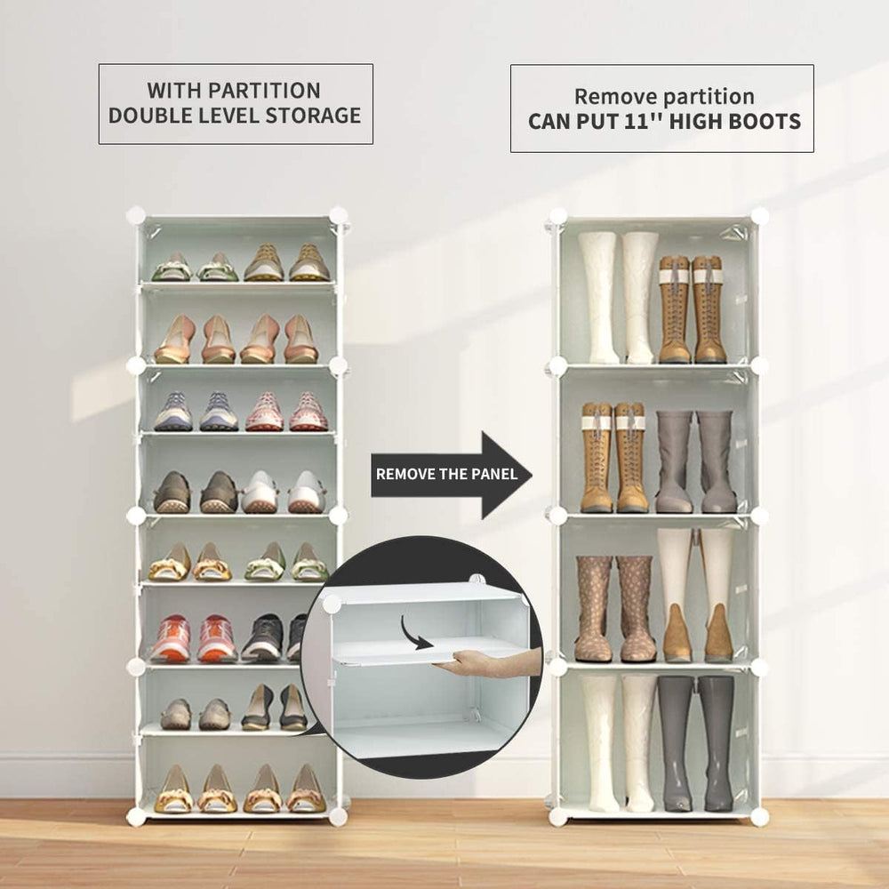 Aeitc Portable Plastic Rack, 72 Pair DIY Shoe Storage Shelf Organizer for Ent...