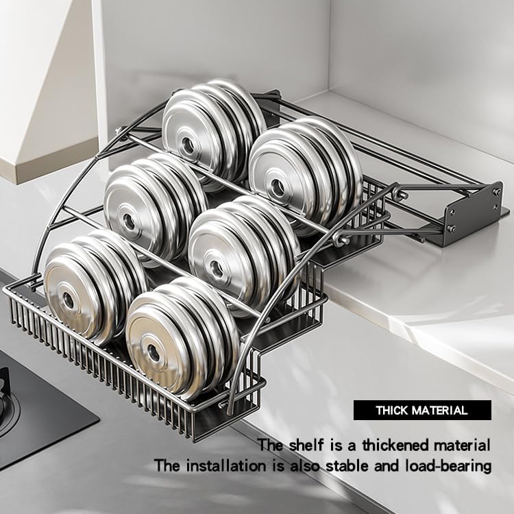 3-Tier Pull Down Spice Rack Organizer for Inside Cabinet Pantry Expandable Di...