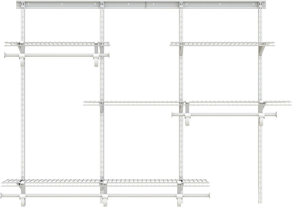 4-6 Ft Closet Organizer System, Adjustable Metal Wire White Closet System, Ex...