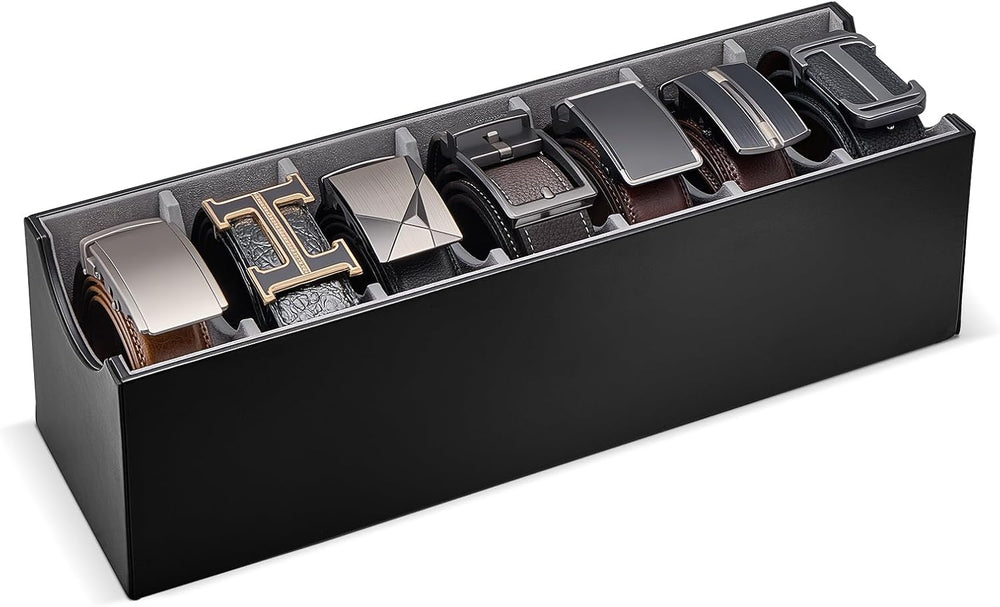 Lolalet Belt Organizer for Closet, Belt Box & Storage Drawer -Black