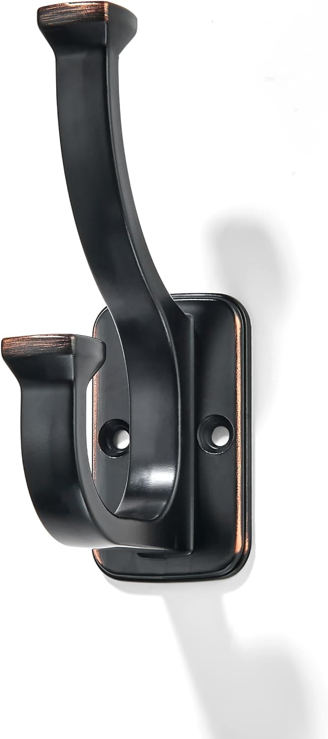 5 Pack 4-1/2inch Oil Rubbed Bronze Coat Hooks