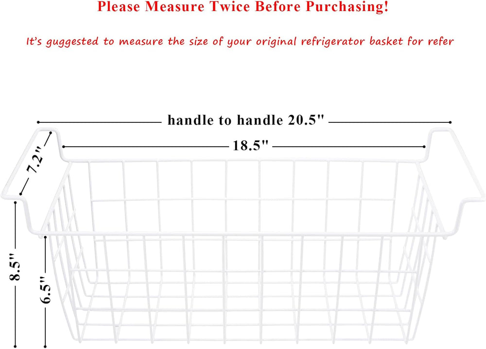 Chest Freezer Organizer Bins 20.5in Metal Wire Baskets