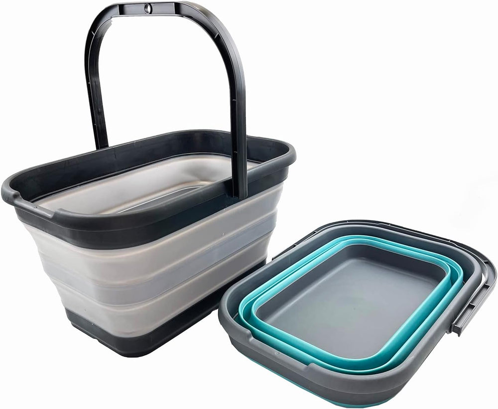 SAMMART 12L (3.1 Gallon) Collapsible Rectangular Handy Bucket/Multiuse Foldab...